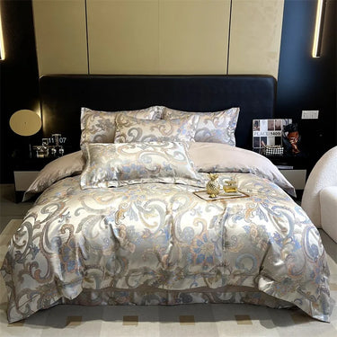 Luxury Jacquard Elegant Royal Patchwork Ultra Soft Silky Bedding Sets